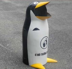 Thùng rác con chim cánh cụt A802